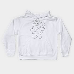 care bears eat meat Kids Hoodie